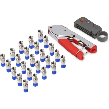 Zoerax Crimper Cáp Coax RG6 RG59 Đồng Trục Nén 20 Đầu Nối Giá chỉ 174.900VND 7