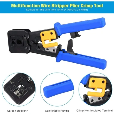 ZoeRax Crimper RJ45 và RJ11/RJ12 - Máy cắt đầu nối, uốn cong CAT5E/CAT6, giá ưu đãi 280.499 VND 5