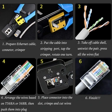 ZoeRax Crimper RJ45 và RJ11/RJ12 - Máy cắt đầu nối, uốn cong CAT5E/CAT6, giá ưu đãi 280.499 VND 8