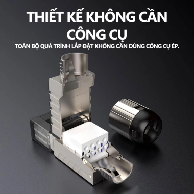 ZoeRax Đầu Nối Cáp Ethernet Cat8 Cat7 Cat6a RJ45 Kim Loại - Cắm Dễ 2.000MHz 40G LAN 22-24AWG Giá 163.900₫