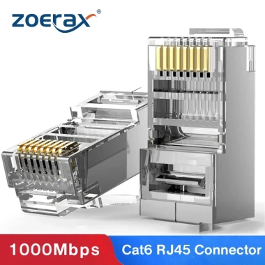 ZoeRax Đầu Nối Cat6 RJ45 Mô-đun 8P8C Phích Cắm Ethernet Uốn Mạ Vàng - Giá Siêu Ưu Đãi 115.499₫