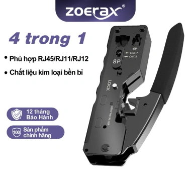 ZoeRax Đầu Nối Mạng Tiêu Chuẩn Bảo Vệ Toàn Diện RJ45 RJ12 RJ11 CAT5/5e CAT6/CAT6a CAT7 - Giá 273.899 VND