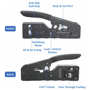 ZoeRax Đầu Nối Mạng Tiêu Chuẩn Bảo Vệ Toàn Diện RJ45 RJ12 RJ11 CAT5/5e CAT6/CAT6a CAT7 - Giá 273.899 VND