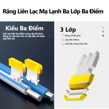 ZoeRax Đầu nối RJ45 CAT6 8P8C mạ vàng – Phích cắm mô-đun, đầu uốn cáp rắn, giảm còn 3.740₫ 5 ZoeRax Đầu nối RJ45 CAT6 8P8C mạ vàng – Phích cắm mô-đun, đầu uốn cáp rắn, giảm còn 3.740₫ 5