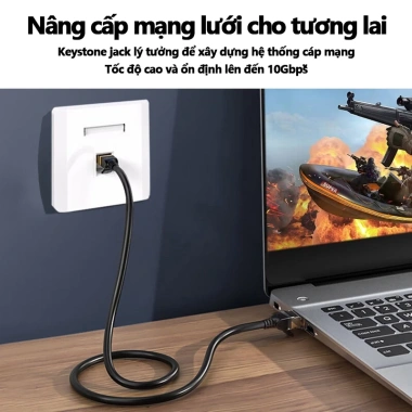 ZoeRax Giắc cắm Keystone RJ45 CAT6A/CAT6/CAT5e UTP – Không cần dụng cụ, lắp nhanh, giá 84.699đ