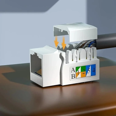 Zoerax Jack Keystone RJ45 CAT6/CAT5e Tấm tường Punch Down - Giá 49.500đ 4