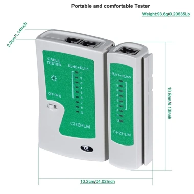 Zoerax Máy Kiểm Tra Cáp Mạng POE LAN RJ45 CAT5/CAT6 UTP, Chống Cháy, 27,280₫