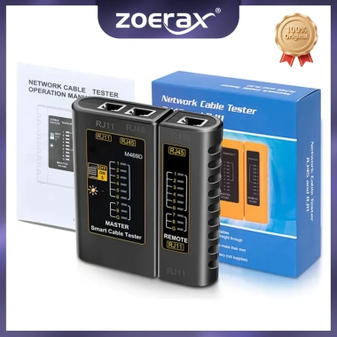 ZoeRax Máy kiểm tra cáp mạng RJ45 RJ11 RJ12 CAT5 UTP - Tester LAN giá ưu đãi 127.599 VND