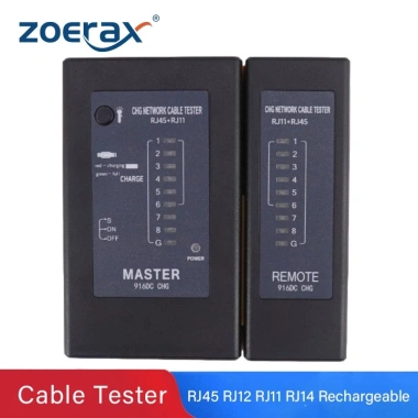 Zoerax Máy kiểm tra cáp RJ45 RJ11 RJ12 - Sạc lại, kiểm tra LAN, sửa mạng nhanh 9