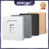 ZoeRax Ổ cắm tường RJ45 Ethernet mặt phẳng cổng đơn/đôi, tương thích CAT6/CAT5E/CAT5 - Giá ưu đãi 69.298 VND