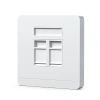 ZoeRax Ổ cắm tường RJ45 Ethernet mặt phẳng cổng đơn/đôi, tương thích CAT6/CAT5E/CAT5 - Giá ưu đãi 69.298 VND 10