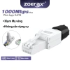 ZoeRax Ống Cắm RJ45 Cat6A‑Cat7‑Cat8 Không Dùng Cụ, Tái Sử Dụng, Che Chắn STP/UTP Dây 23AWG – Giá 40.947₫