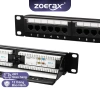 ZoeRax Patch Panel 1U 24 Cổng Cat6 Cat5E RJ45 UTP 19 Inch Tháo Rời 340.999 VND