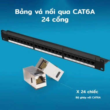 ZoeRax Patch Panel 1U 24 Cổng Cat6 Cat5E RJ45 UTP 19 Inch Tháo Rời 340.999 VND 7 ZoeRax Patch Panel 1U 24 Cổng Cat6 Cat5E RJ45 UTP 19 Inch Tháo Rời 340.999 VND 7