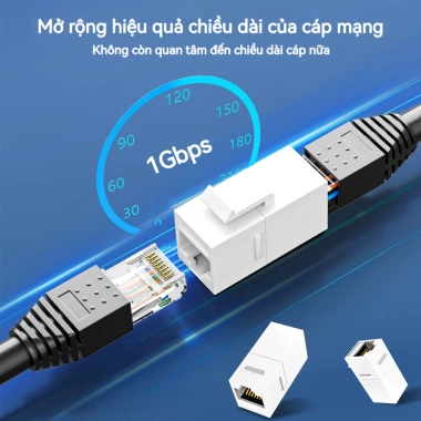Zoerax RJ45 CAT6 Keystone Coupler Nữ Sang Nữ - Khớp Nối UTP Trắng, 43.560₫ 3