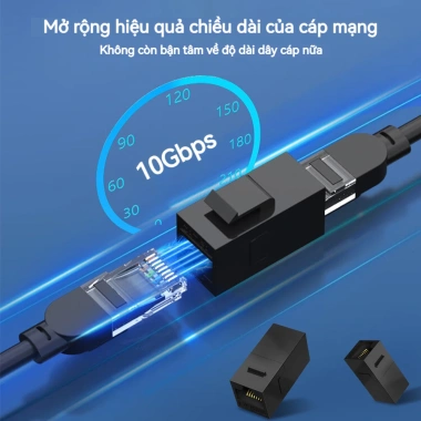 Zoerax RJ45 CAT6 Keystone Coupler Nữ Sang Nữ - Khớp Nối UTP Trắng, 43.560₫ 6