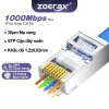 ZoeRax RJ45 Cat6/Cat6a Phích cắm mô-đun bảo vệ mạ vàng Ethernet STP giá 115.499 VND