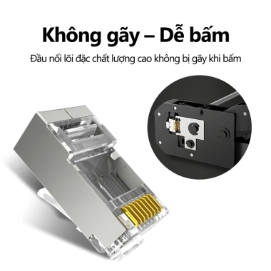 ZoeRax RJ45 Cat6/Cat6a Phích cắm mô-đun bảo vệ mạ vàng Ethernet STP giá 115.499 VND