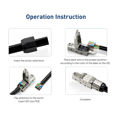 ZoeRax RJ45 Đầu Nối Không Dụng Cụ Cat8/7/6A Bảo Vệ 22-24AWG - 111.099 VNĐ
