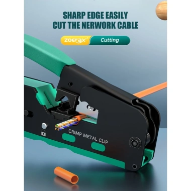 Zoerax RJ45 Dụng cụ uốn đa năng - Máy uốn, tuốt và cắt dây CAT5/CAT5e/CAT6/CAT6A/7, giảm giá 22%