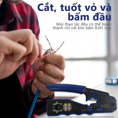 ZoeRax RJ45 Dụng Cụ Uốn và Cắt Dây All in One cho Cat6a Cat6 Cat5e Đầu Nối Mô-đun Ethernet 8P8C Giá Ưu Đãi 285.999đ
