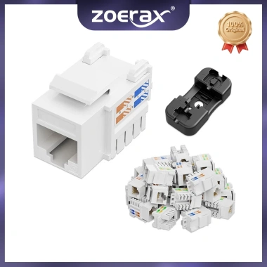ZoeRax Set 10 Tấm Chèn Đứng 90 độ Jack Cắm Đá Đá Chìa Khóa Cat6 Ethernet RJ45 286.000 VND