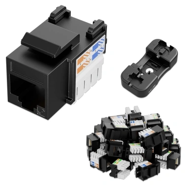 ZoeRax Set 10 Tấm Chèn Đứng 90 độ Jack Cắm Đá Đá Chìa Khóa Cat6 Ethernet RJ45 286.000 VND