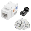 ZoeRax Set 10 Tấm Chèn Đứng 90 độ Jack Cắm Đá Đá Chìa Khóa Cat6 Ethernet RJ45 286.000 VND 8