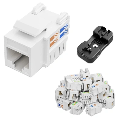 ZoeRax Set 10 Tấm Chèn Đứng 90 độ Jack Cắm Đá Đá Chìa Khóa Cat6 Ethernet RJ45 286.000 VND