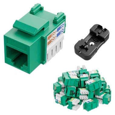 ZoeRax Set 10 Tấm Chèn Đứng 90 độ Jack Cắm Đá Đá Chìa Khóa Cat6 Ethernet RJ45 286.000 VND