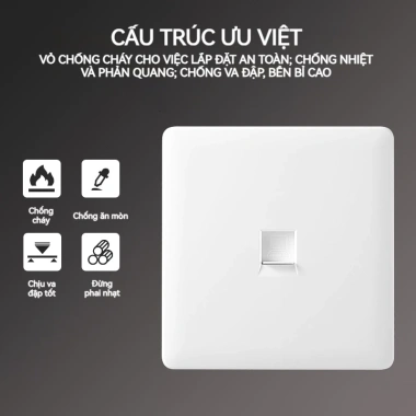 ZoeRax Tấm Tường RJ45 Ethernet Keystone Jack Màu Trắng Đen – Giá 71.499₫