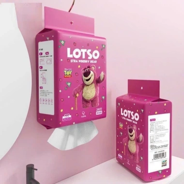 [1 Bích Đủ 400gam 200 Tờ] Giấy lau đa năng Gấu Dâu Lotso mềm mại, không chất tẩy rửa, an toàn cho da, tiện lợi, giá chỉ 39.900₫ 10