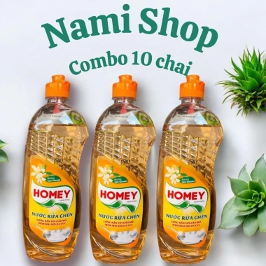 1 Thùng 10 chai 750ml Nước rửa chén Homey Siêu sạch - Tiết kiệm, chỉ 241.939 VND