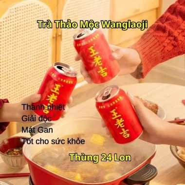 1 thùng 24 lon 330ml Trà Thảo Mộc Thanh Nhiệt Giải Độc Mát Gan - Trà Sâm Wanglaoji Giá Ưu Đãi 280.000