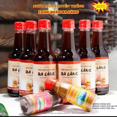 1 thùng 6 chai nước mắm cốt nhỉ Ba Làng Thanh Hóa 350ml độ đạm 30-35, tặng 1 mắm và 1 tép, chỉ 200.000₫