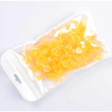 1 túi 50 chum nhẫn nhựa cứng nắp kín ngăn đổ mực xăm tiện lợi giảm giá 42.500 VND