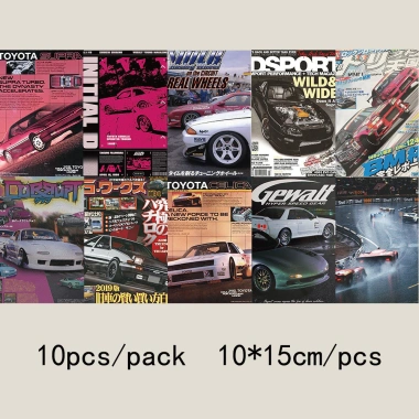 10 Áp Phích JDM Xe 10x15cm Dán Tường DIY Graffiti Trang Trí Giá Ưu Đãi 9.570₫