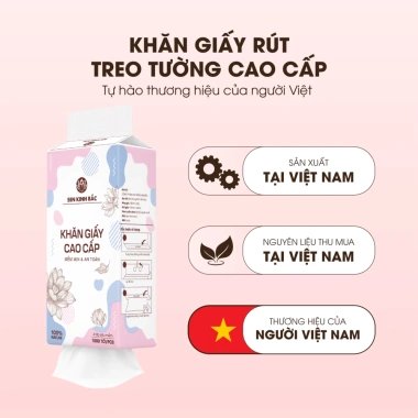 10 Bịch Giấy Treo Tường Sen Kinh Bắc 1.100 tờ 4 lớp mềm mịn, 100% bột gỗ - 96.000đ 2