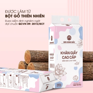10 Bịch Giấy Treo Tường Sen Kinh Bắc 1.100 tờ 4 lớp mềm mịn, 100% bột gỗ - 96.000đ 3