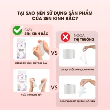 10 Bịch Giấy Treo Tường Sen Kinh Bắc 1.100 tờ 4 lớp mềm mịn, 100% bột gỗ - 96.000đ 7