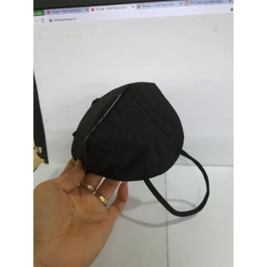 10 cái khẩu trang y tế N95 5 lớp đen có van hoặc không van - giá 13.000 VNĐ