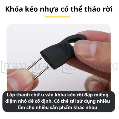 [10 Cái] Móc Khóa Zip Nhựa Tháo Rời Balo, Túi Xách, Vali, Áo Khoác, Quần - Giá 8.5k 5
