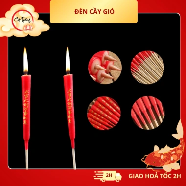 10 Cặp Đèn Cầy Gió Tiểu-Trung-Đại Giá Ưu Đãi 69k tại Tiệm Nhang Cát Tường 2
