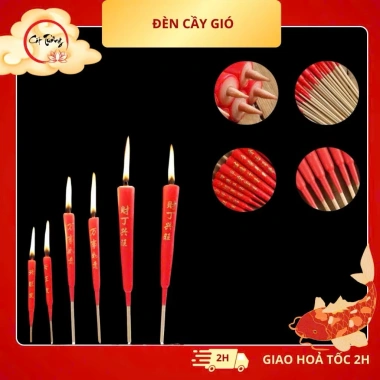 10 Cặp Đèn Cầy Gió Tiểu-Trung-Đại Giá Ưu Đãi 69k tại Tiệm Nhang Cát Tường 8