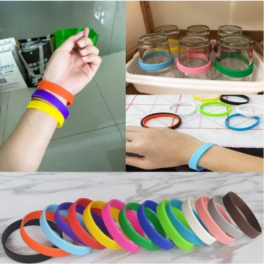 10 Chiếc Dây Đeo Tay Silicon Thời Trang Giá Rẻ 3.300₫ - Vòng Tay Thể Thao Màu Trơn