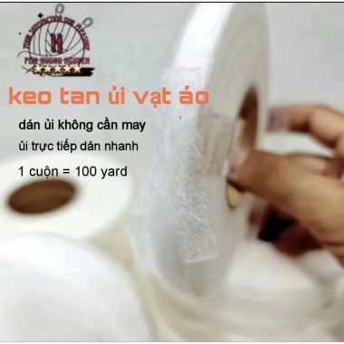 10 cuộn 100 yard Keo tan ủi vải, mếch mex 1-2cm, kết dính 2 lớp - Giá 63.500đ 7