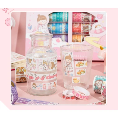 10 Cuộn Washi Tape Dễ Thương - Trang Trí Bullet Journal, Sổ, Nhãn Sticker, Giá 25.250₫