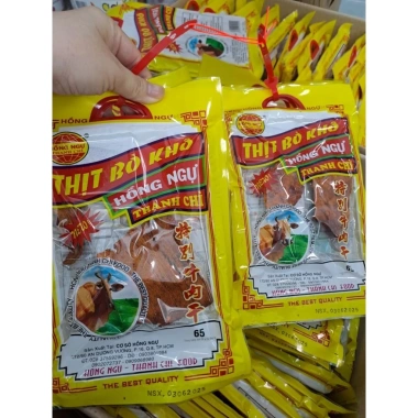 10 Gói Khô Bò Giòn Hong Ngự 65g - Giá ưu đãi 170.000 VND (giá gốc 212.500 VND)