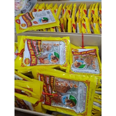 10 Gói Khô Bò Giòn Hong Ngự 65g - Giá ưu đãi 170.000 VND (giá gốc 212.500 VND)