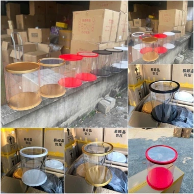 10 Hộp MICA Trụ Tròn & Vuông Màu - Đựng Bánh, Trang Trí Tết, Tiệc Cấp - 400.000 VND